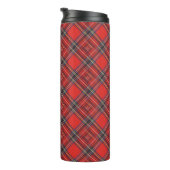 Patroon op tartan - traditioneel rood weefsel thermosbeker (Geroteerd rechts)