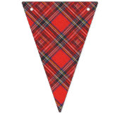 Patroon op tartan - traditioneel rood weefsel vlaggetjes (Derde vlag)