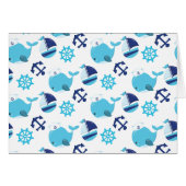 Patroon op walvissen, walvissen, blauwe walvissen (Voorkant Horizontaal)