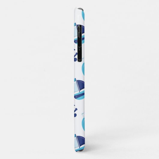 Patroon op walvissen, walvissen, blauwe walvissen Case-Mate iPhone case (Achterkant/links)