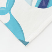 Patroon op walvissen, walvissen, blauwe walvissen fleece deken (Hoek)