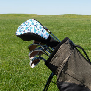 Patroon op walvissen, walvissen, blauwe walvissen golfheadcover