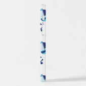 Patroon op walvissen, walvissen, blauwe walvissen iPhone hoesje (Linkerkant)