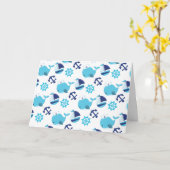 Patroon op walvissen, walvissen, blauwe walvissen kaart (Gele Bloem)