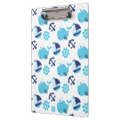 Patroon op walvissen, walvissen, blauwe walvissen klembord (Links)