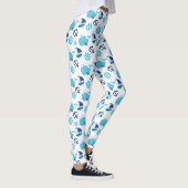 Patroon op walvissen, walvissen, blauwe walvissen leggings (Rechts)