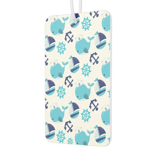 Patroon op walvissen, walvissen, blauwe walvissen luchtverfrisser (Links)