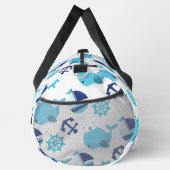 Patroon op walvissen, walvissen, blauwe walvissen plunjezak (Rechts)