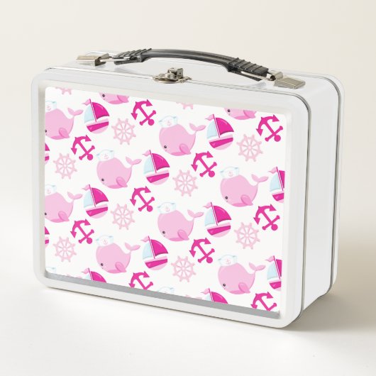 Patroon op walvissen, walvissen, roze walvissen (Voorkant)