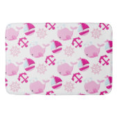 Patroon op walvissen, walvissen, roze walvissen badmat (Voorkant)