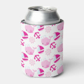 Patroon op walvissen, walvissen, roze walvissen blikjeskoeler (Blikje Voorkant)