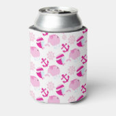 Patroon op walvissen, walvissen, roze walvissen blikjeskoeler (Blikje Achterkant)