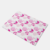 Patroon op walvissen, walvissen, roze walvissen deurmat (Schuin)