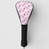 Patroon op walvissen, walvissen, roze walvissen golfheadcover (Voorkant)