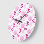 Patroon op walvissen, walvissen, roze walvissen grote klok (Hoek)