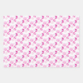 Patroon op walvissen, walvissen, roze walvissen inpakpapier vel (Voorkant)