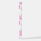 Patroon op walvissen, walvissen, roze walvissen iPhone hoesje (Rechterkant)