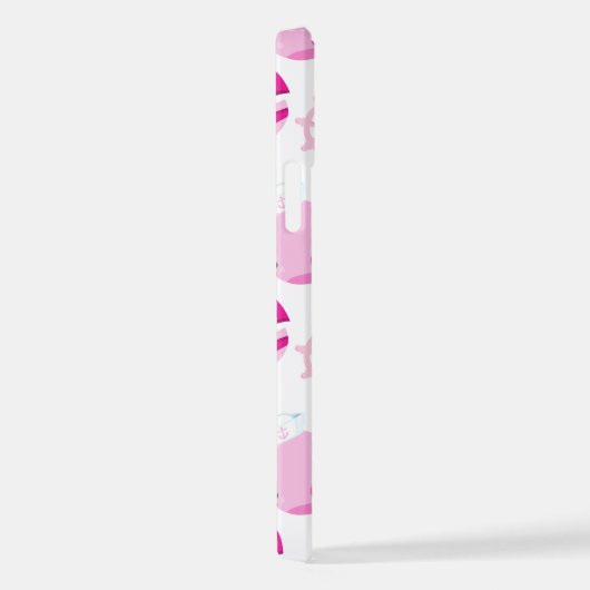 Patroon op walvissen, walvissen, roze walvissen iPhone hoesje (Rechterkant)