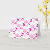 Patroon op walvissen, walvissen, roze walvissen kaart (Gele Bloem)