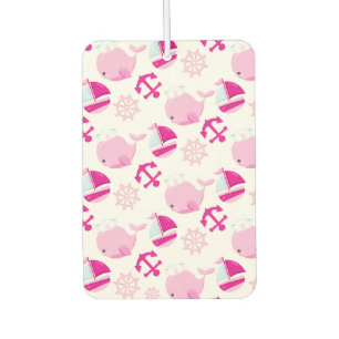 Patroon op walvissen, walvissen, roze walvissen luchtverfrisser