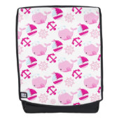 Patroon op walvissen, walvissen, roze walvissen rugtassen (Voorkant)