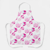 Patroon op walvissen, walvissen, roze walvissen schort (Voorkant)