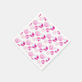 Patroon op walvissen, walvissen, roze walvissen servet (Hoek)