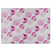 Patroon op walvissen, walvissen, roze walvissen snijplank (Voorkant)