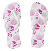 Patroon op walvissen, walvissen, roze walvissen teenslippers (Voetbed)