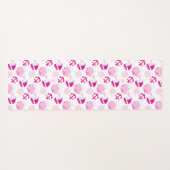 Patroon op walvissen, walvissen, roze walvissen yogamat (Achterkant (horizontaal))