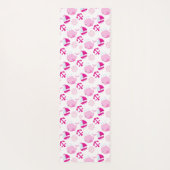 Patroon op walvissen, walvissen, roze walvissen yogamat (Achterkant)