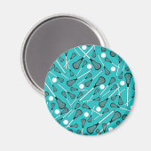Patroon op witte roodborstjes magneet (Voorkant / Achterkant)