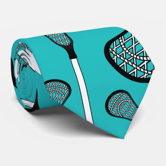 Patroon op witte roodstaafjes stropdas (Opgerold)