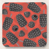 Patroon op zwarte bessen en zwarte bessen bier onderzetter (Voorkant)