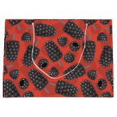 Patroon op zwarte bessen en zwarte bessen groot cadeauzakje (Voorkant)