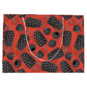 Patroon op zwarte bessen en zwarte bessen groot cadeauzakje (Achterkant)