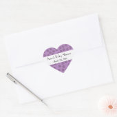 Patroon op zwoegen, Paarse poten, Baby shower Hart Sticker (Envelop)