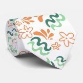 patroon oranje en groen stropdas (Opgerold)