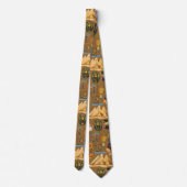 Patroon Oud Egyptisch Hiëroglief Symbool Stropdas (Achterkant)