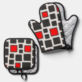 patroon ovenwant & pannenlap set (Voorkant / Achterkant)