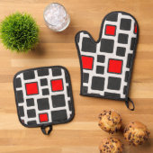 patroon ovenwant & pannenlap set (Top down)