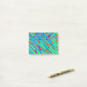 Patroon overhemd - Kleurrijke strepen patronen Post-it® Notes (Op bureau)