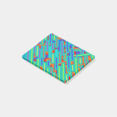 Patroon overhemd - Kleurrijke strepen patronen Post-it® Notes (Schuin)