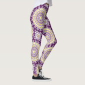 Patroon Paars en Gold Mandala Leggings (Rechts)