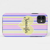 patroon (paars, geel, met en roze) Case-Mate iPhone case (Achterkant (horizontaal))