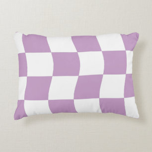 Patroon Paarse witte controleur Accent Kussen
