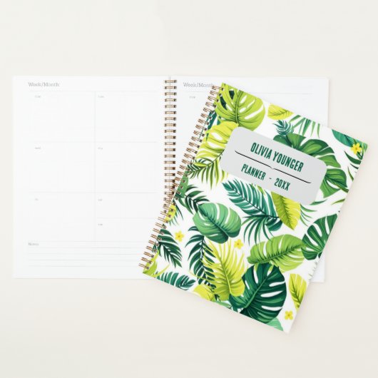 Patroon Pagina's – Aangepaste Monstera & Banana Le Planner (Display)