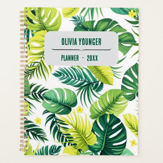 Patroon Pagina's – Aangepaste Monstera & Banana Le Planner (Voorkant)