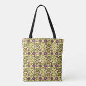 Patroon Paisley Flowers Tote Bag (Achterkant)