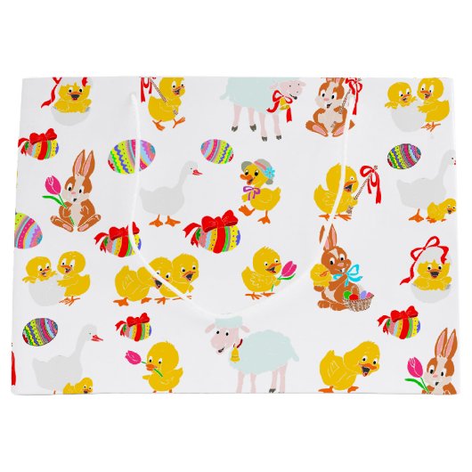 Patroon Pasen Party Groot Cadeauzakje (Voorkant)